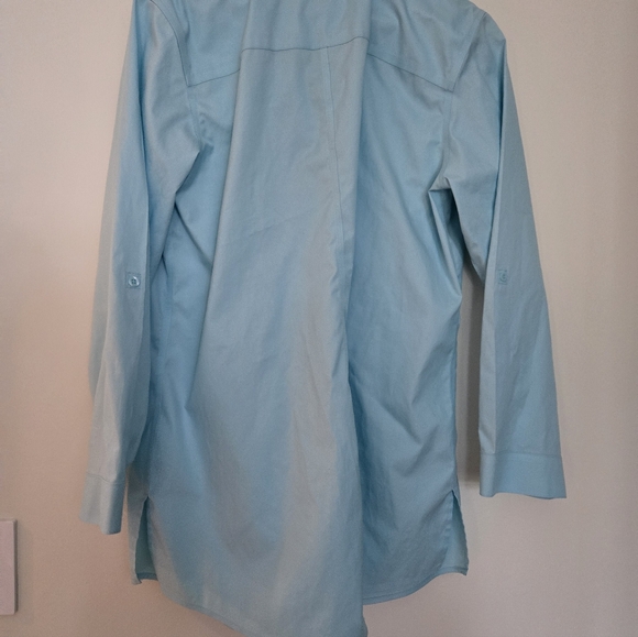 Chico's Sky Blue Casual Button Down Shirt - Picture 3 of 4